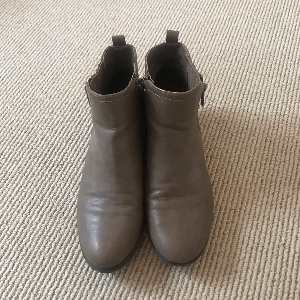 grey ankle booties